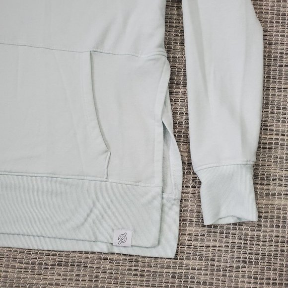 Peloton Cowl Neck Pullover Sweatshirt Womens Small Legacy Mint Green Side Slits - Picture 2 of 13